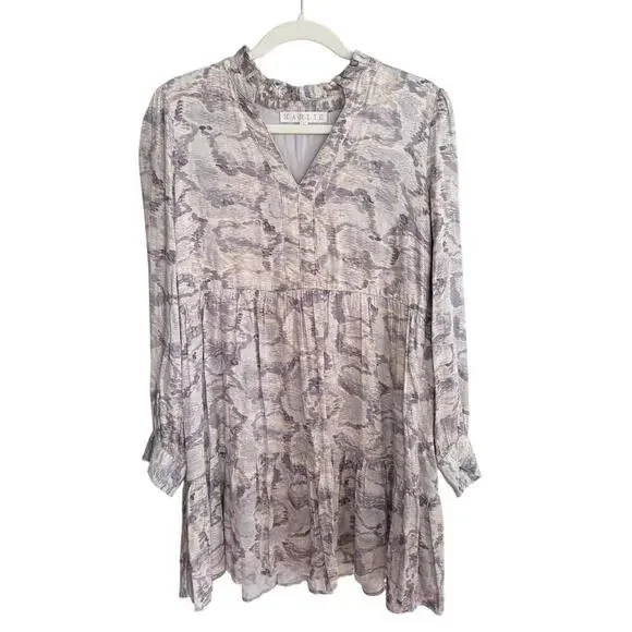 Karlie Long Sleeve Tiered Dress - Size Small - Picture 1 of 4